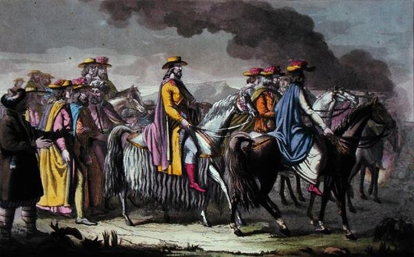 Tibet régense és követői (akvarell papíron) alkotó: French School
