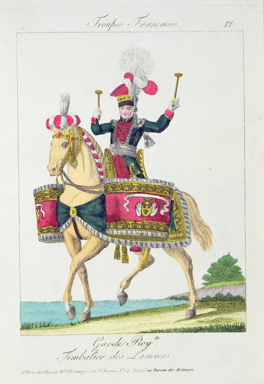 A királyi gárda: a Lancers dobosa, a francia csapatok lemeze alkotó: French School