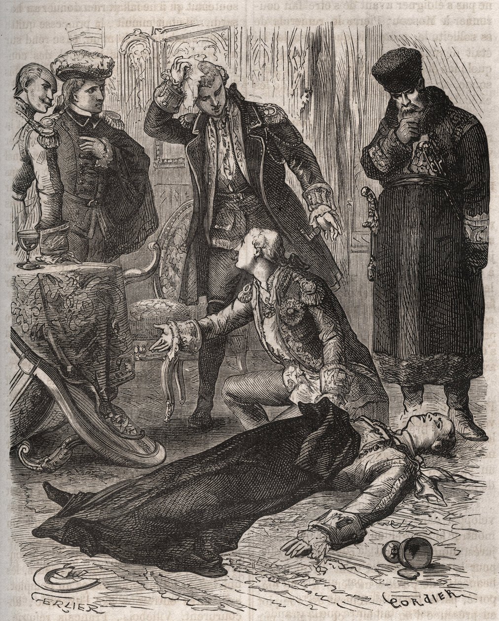 A rezidenciát kapott III. Péter (1728-1762) orosz császárt Alekszej Orlov (1737-1808) és őrei 1762. július 17-én meggyilkolták felesége, II. Katalin parancsára, aki éppen megbuktatta és átvette a hatalmat. Metszet 1871-ből a „Histoire De alkotó: French School