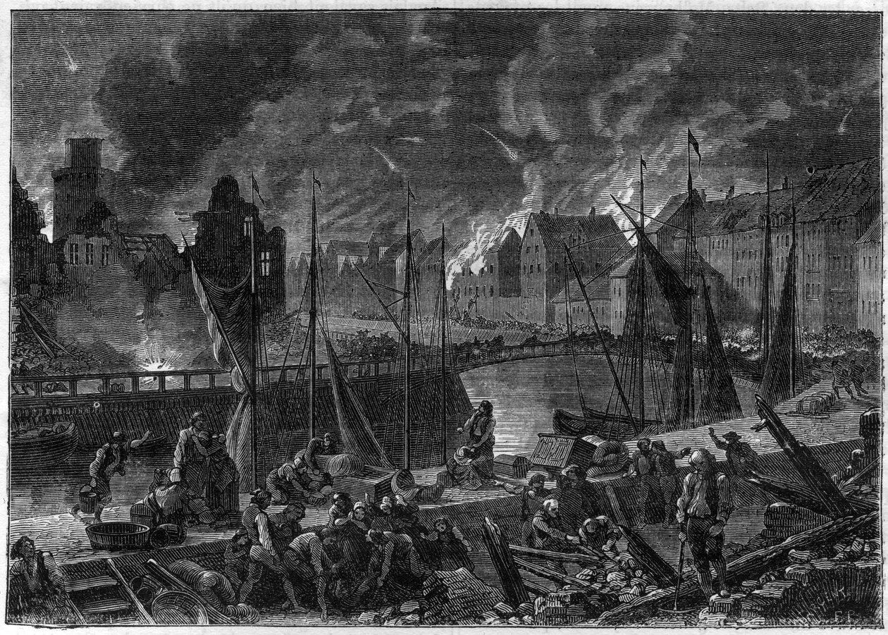 A második koppenhágai csata (vagy a koppenhágai bombázás) (1807. augusztus 16.-szeptember 5.) brit koppenhágai bombázás a dán-norvég flotta tizenhat fős növelése érdekében a napóleoni háborúk során - angol háborúk - az 1807-es koppenhágai csata alkotó: French School