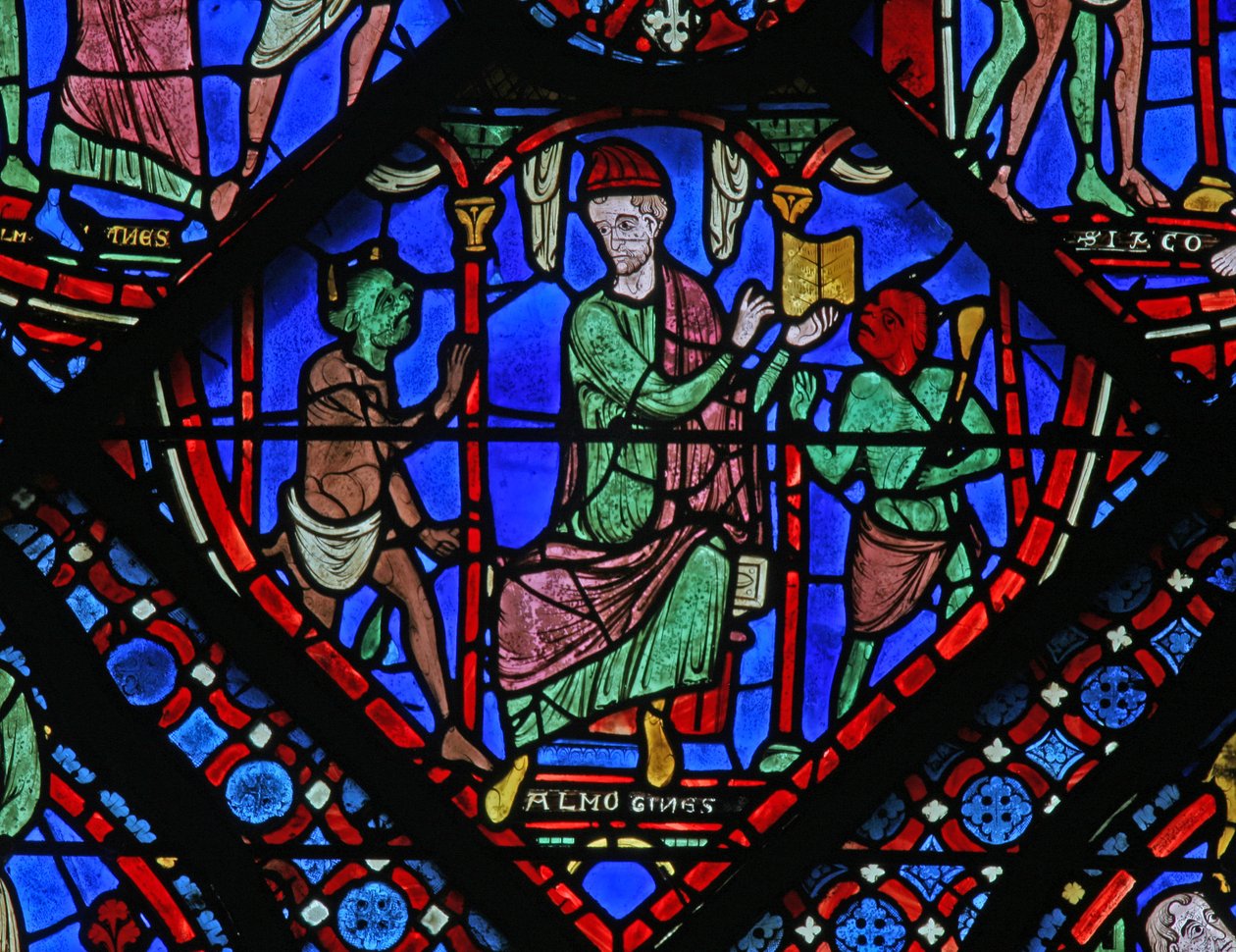 A Szent Jakab ablak: Almogines (Hermogines) démonokat támaszt (w5) alkotó: French School