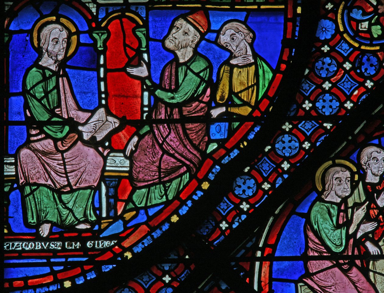 A Szent Jakab ablak: Almongenes átalakul (w5) alkotó: French School