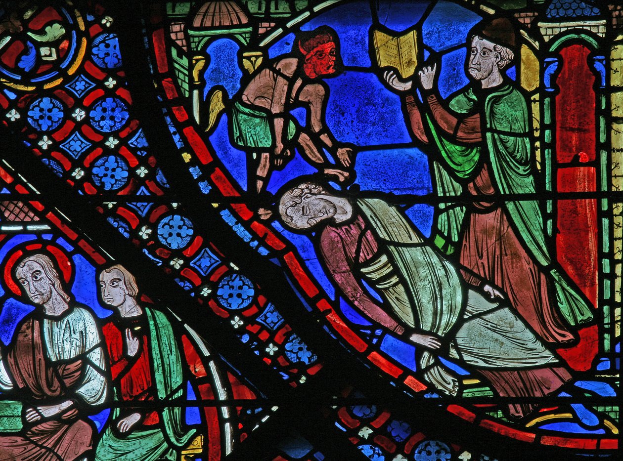 A Szent Jakab-ablak: Filetust megkötözi Almogenes (Hermoniges) varázslat (w5) alkotó: French School