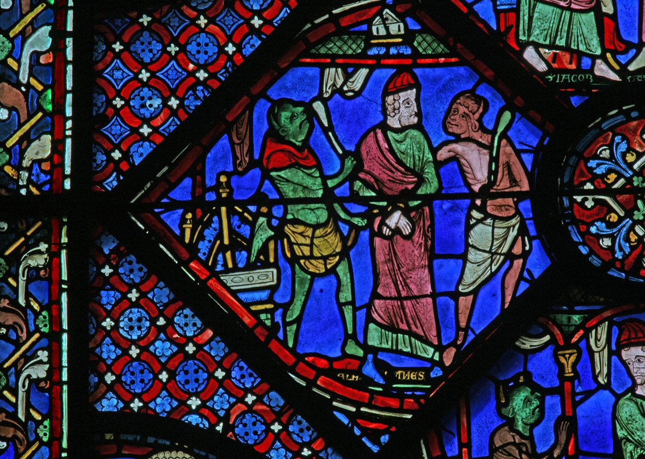 A Szent Jakab ablak: a démonok megkötik Almogenes (Hermogines) (w5) alkotó: French School