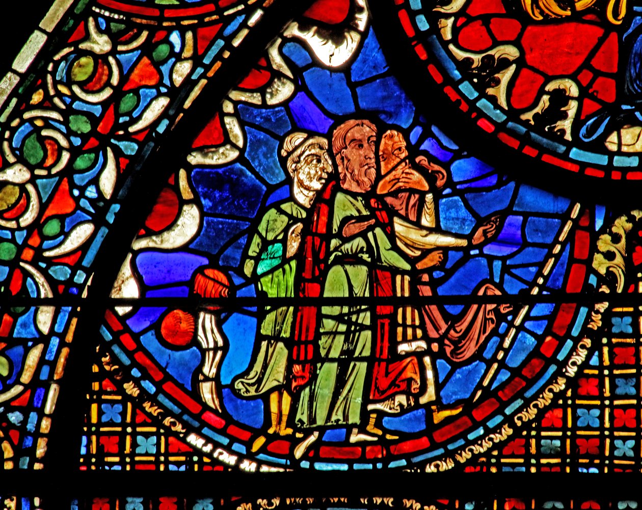 A St Lubin ablak: egy Chartres melletti házat ördögűz. (w45) alkotó: French School