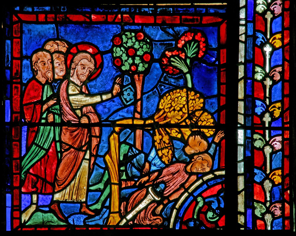 Szent Márton ablaka: a szent fát dönt a pogányokra (w20) alkotó: French School