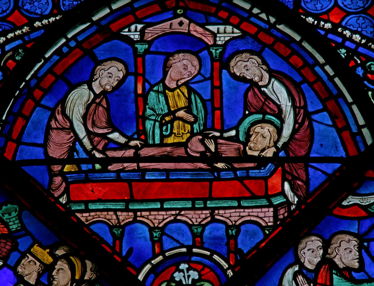 A Szent Tamás ablak: síremlék (w23) alkotó: French School