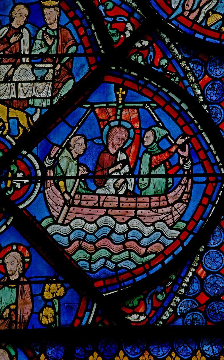 A Szent Tamás-ablak: Abbanes-szel Indiába megy (w23) alkotó: French School