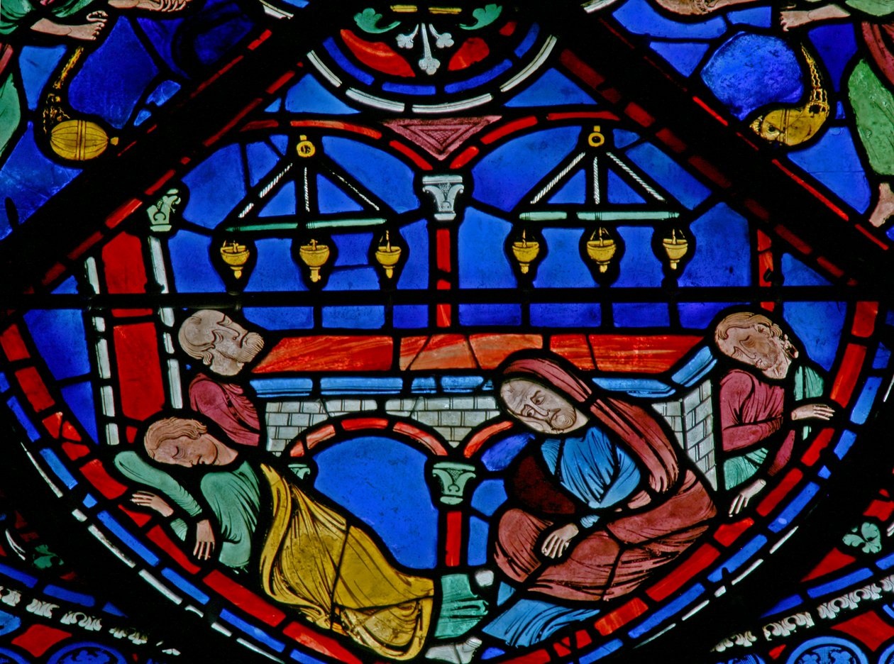 A Szent Tamás ablak: betegek a sírjánál (w23) alkotó: French School