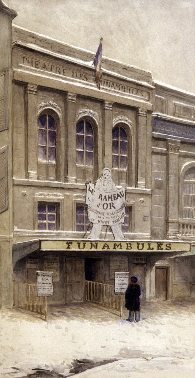 The Theater des Funambules, Paris, early 20th century (painting) alkotó: French School