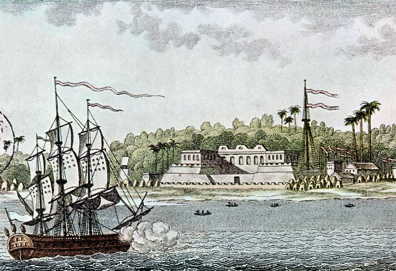 St. Louis városa, Szenegál, LAfrique-ből, R. Geoffroy, 1814 alkotó: French School