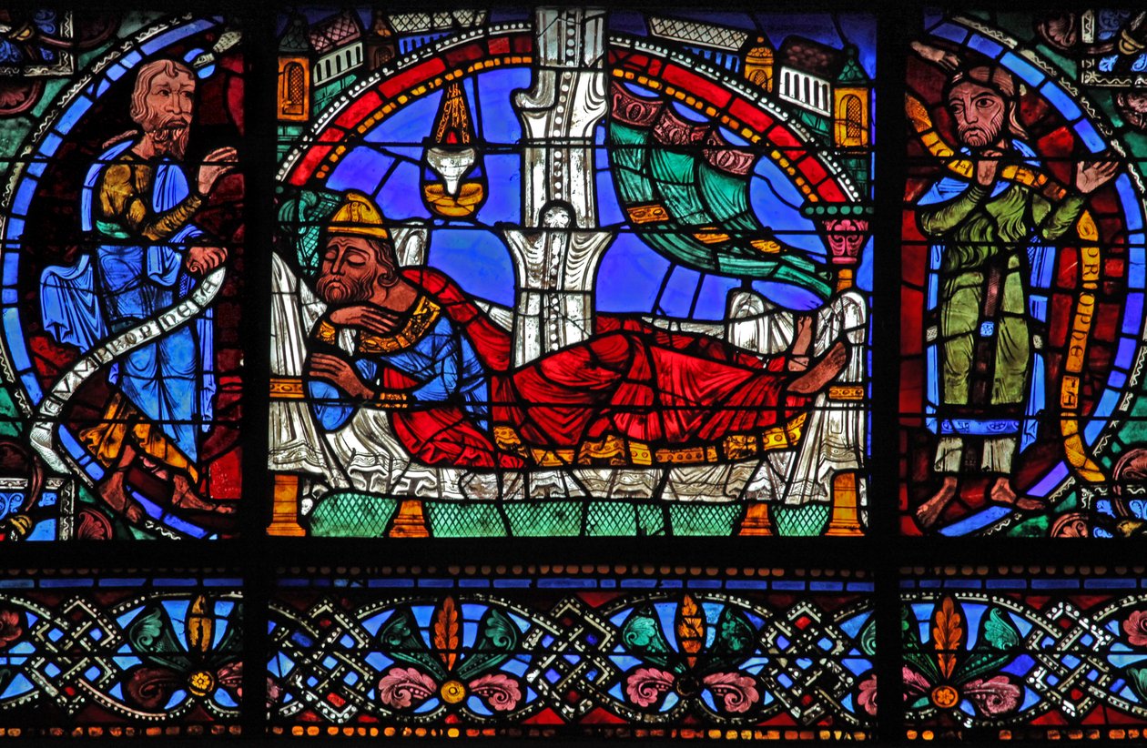 Jesse fája: Nahum, Jesse, Hosea (w49) alkotó: French School