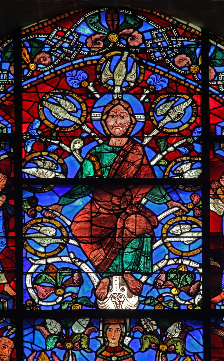 Isai fája: Isai fája: Krisztus a Szentlélek 7 galambjával: balra Habakuk és Sophonias jobbra (w49) alkotó: French School