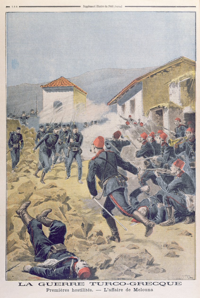 A török-görög háború, a Le Petit Journalból, 1897. május alkotó: French School