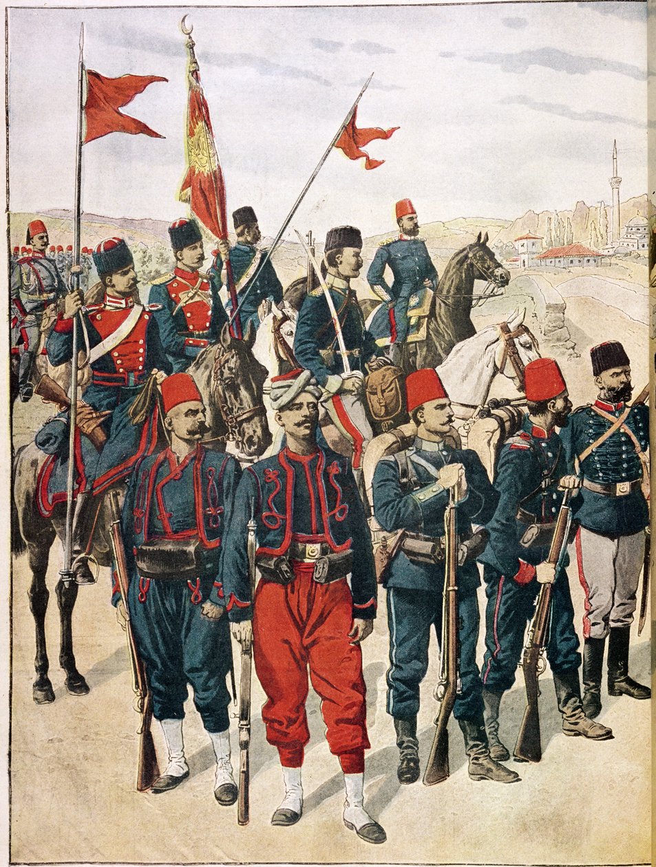 A török hadsereg a balkáni háború alatt, 1912-13 alkotó: French School
