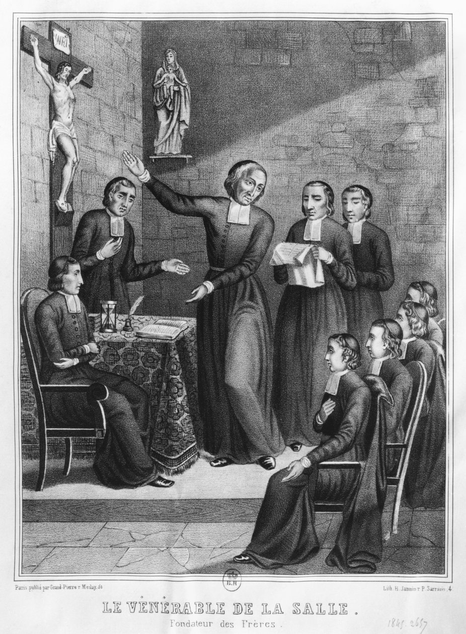La Salle Keresztelő Szent János (1651-1719) H. Jannin és P. Sarrazin metszete, 1845 alkotó: French School