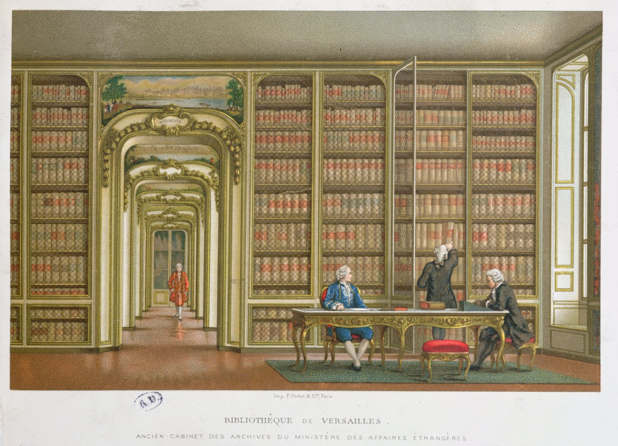 A Vergennes könyvtár a versailles-i kastélyban alkotó: French School