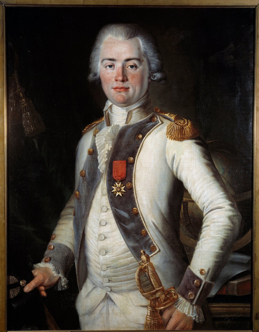 Losanges vikomtja: Jean-Louis de Lostanges (1752-1822), gyalogsági kapitány, Szent Lajos keresztjét viselve, a francia iskola névtelen arcképe. 1786, Hadsereg Múzeum – Losanges vikomtja: Jean-Louis de Lostanges (1752-1822), kapitány alkotó: French School