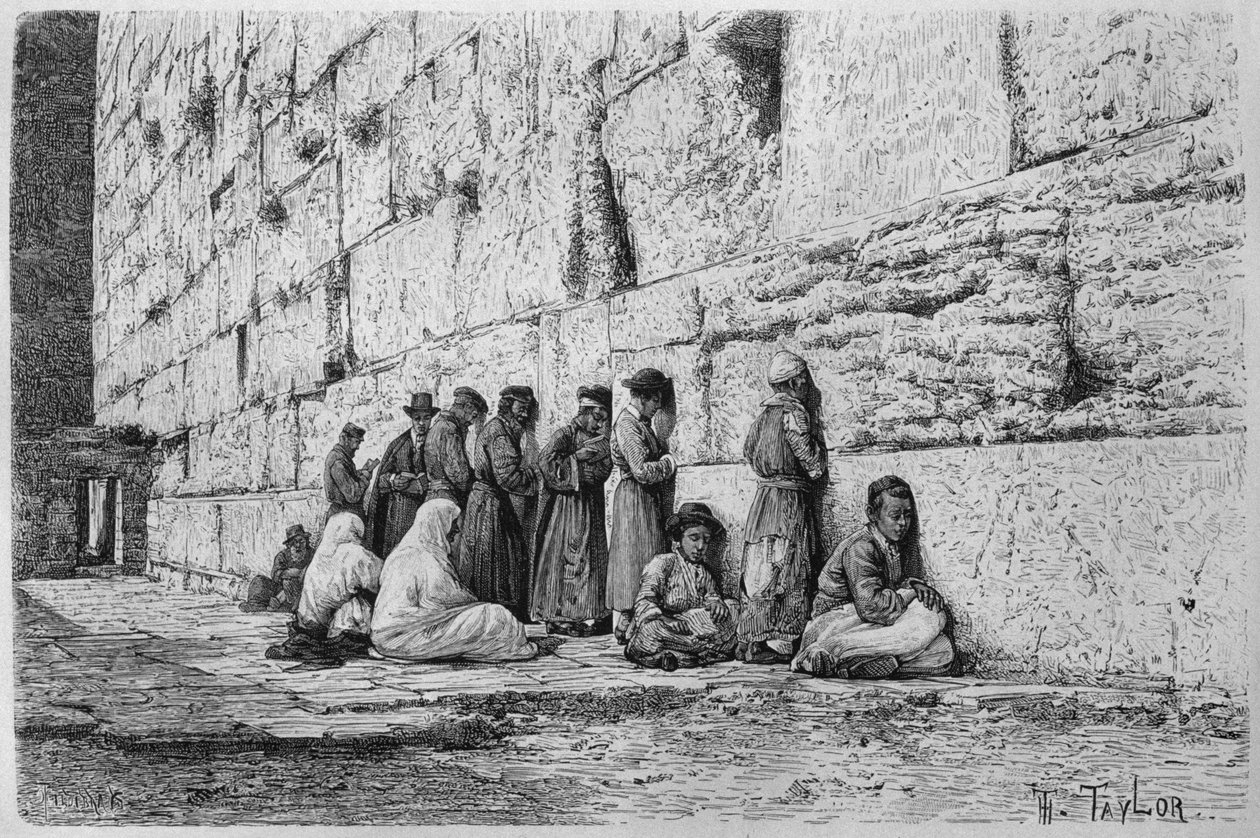 A Siratófal, Szíriából ma. Utazások Föníciában, Libanonban és Júdeában. Louis Charles Emile Lortet 1875-1880, 1884 (bw metszet) alkotó: French School