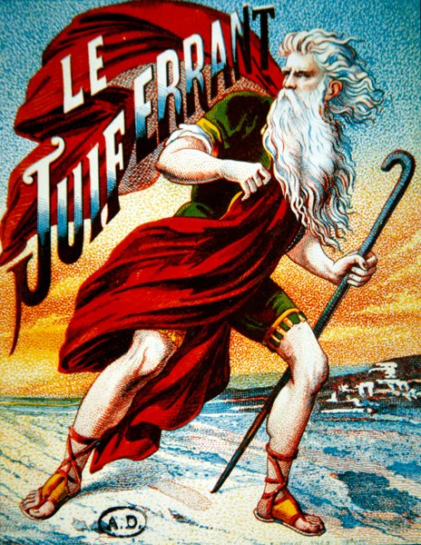 „A vándor zsidó”, c. 1880 (színes lito alkotó: French School