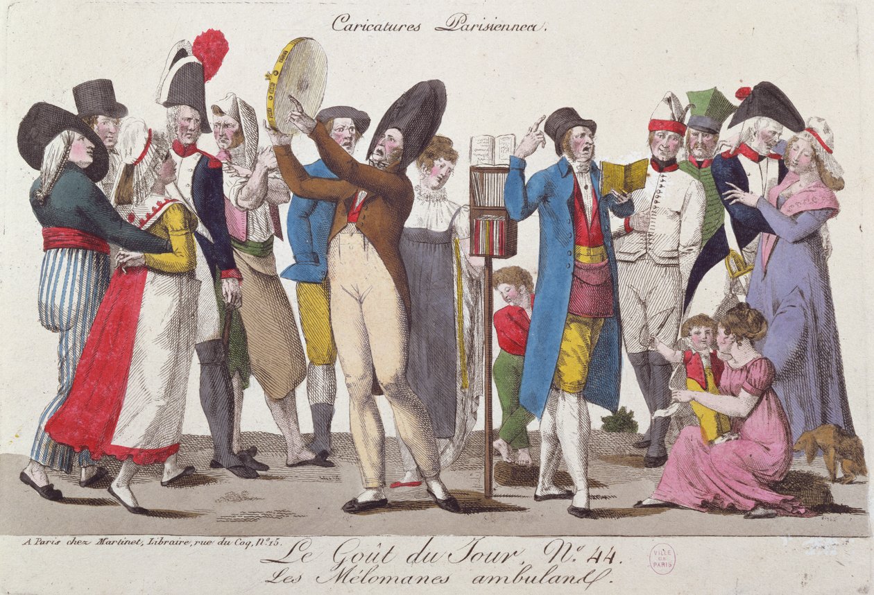 A vándorzenészek, a Le Gout du Jour sorozat 44. száma, 19. század eleje alkotó: French School