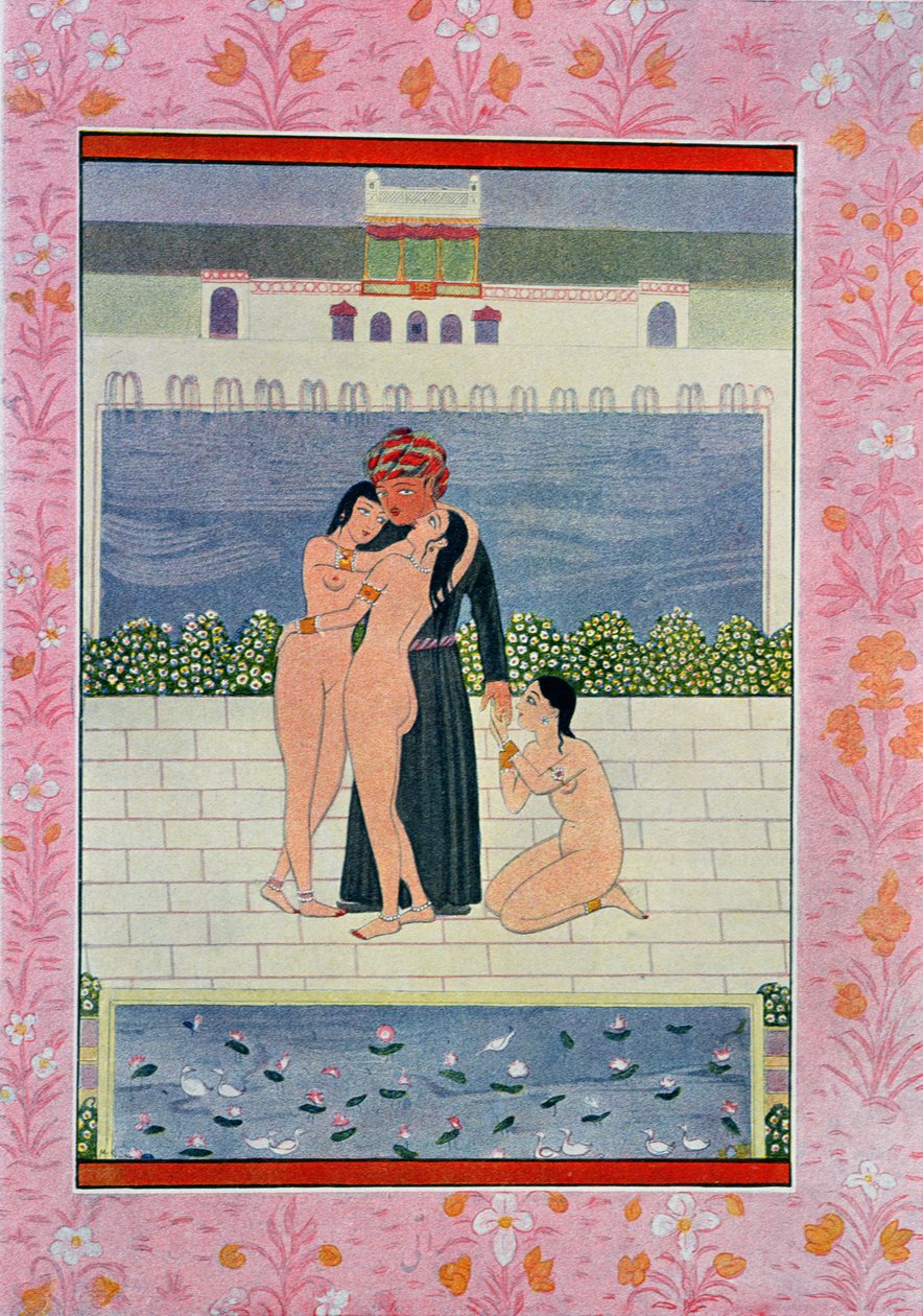 Hassan Badreddine esküvője, illusztráció az Arab éjszakákból, 1895 (színes metszet) alkotó: French School