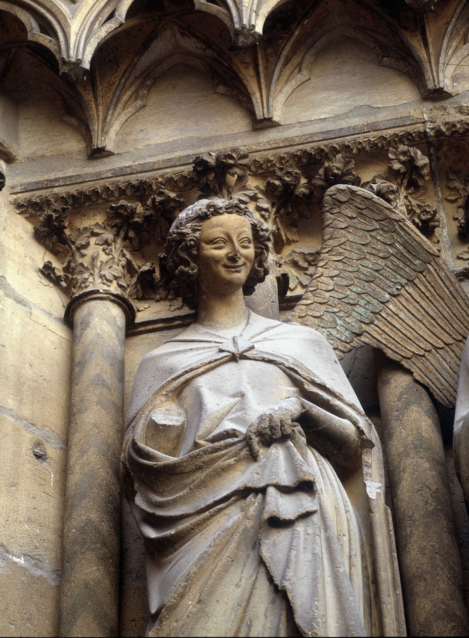 A Cathedrale de Reims mosolyú angyala alkotó: French School