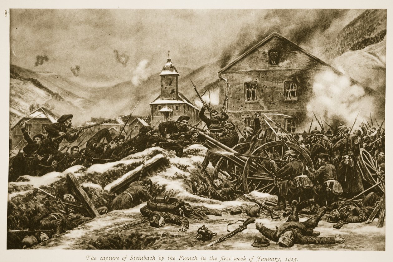 Steinbach elfoglalása a franciák által 1915. január első hetében, 1915-1919 alkotó: French School