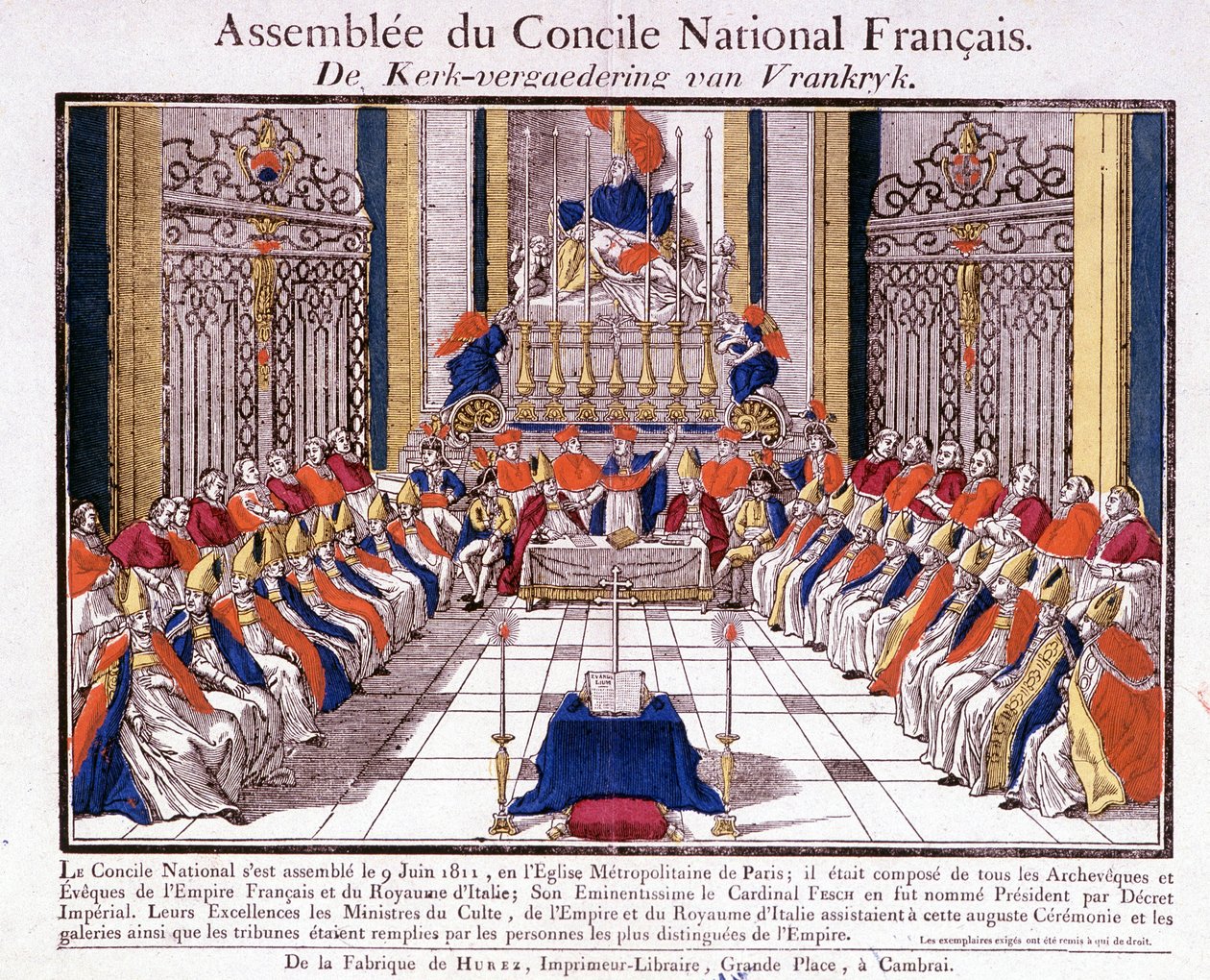A francia és olasz papság június 9-én Párizsban ülésezett a Francia Nemzeti Tanács közgyűlésén alkotó: French School
