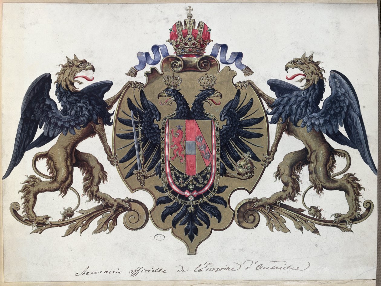 Az Osztrák Birodalom címere, 1867 előtt alkotó: French School