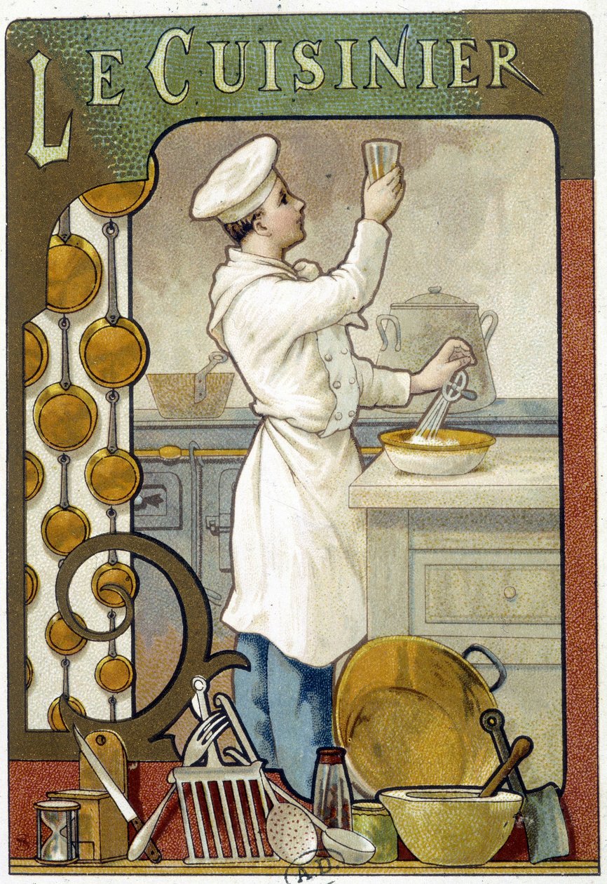 The cook - Chromolithography 1900 alkotó: French School