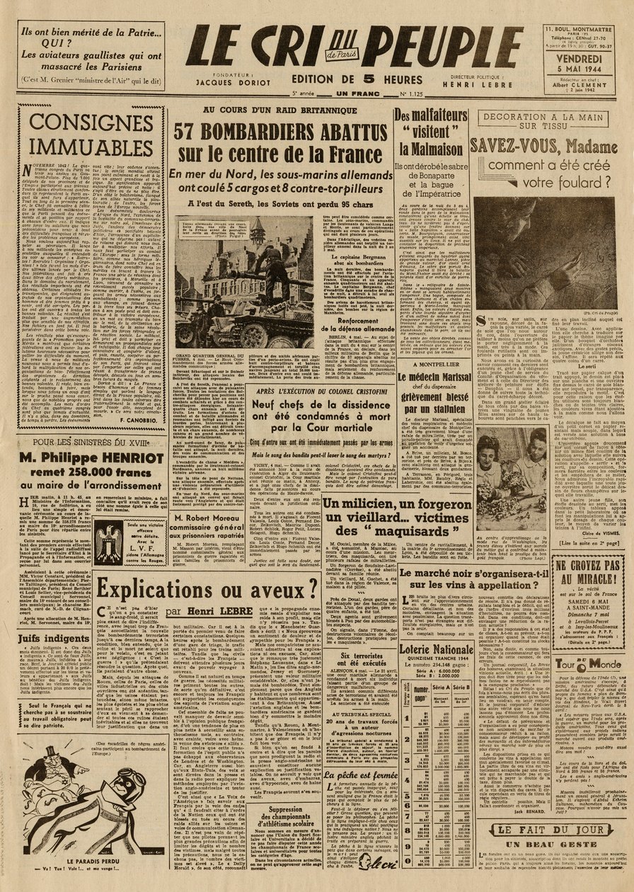 Az emberek kiáltása – május 5., péntek alkotó: French School