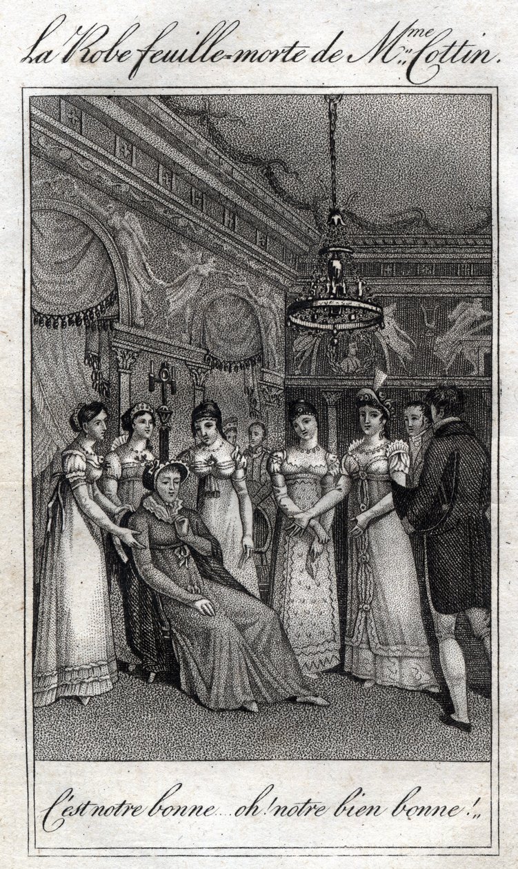 Madame Cottin (Sophie Cottin Rostand) (1770-1807) francia író döglött leveles ruhája. alkotó: French School
