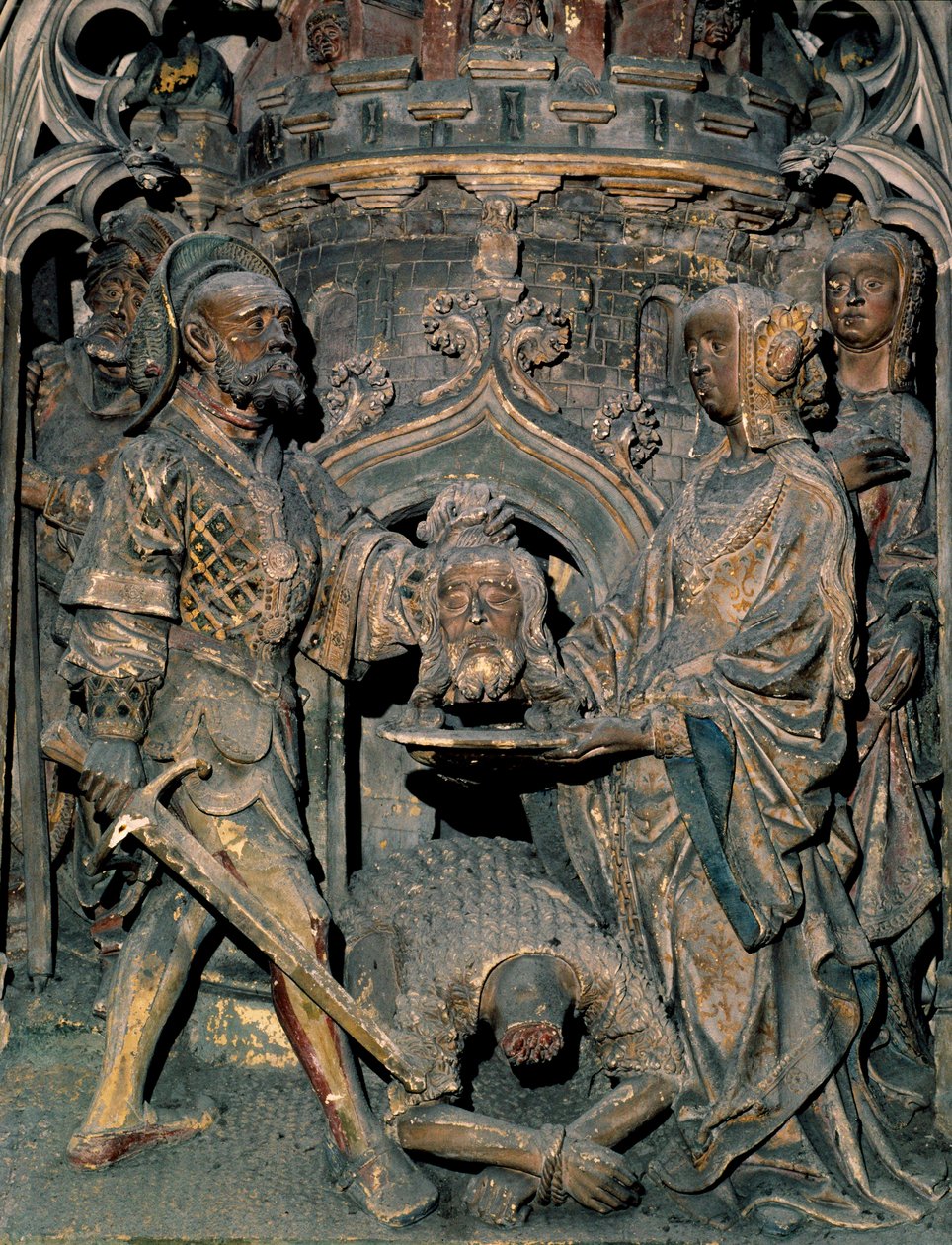 Keresztelő Szent János halála Keresztelő János fejét egy fennsíkra helyezik, amelyet Salome ajándékoz édesanyjának. A Cathedrale Notre-Dame d