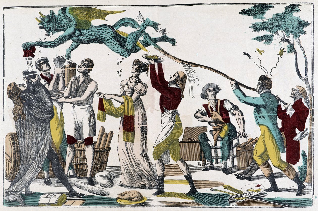 A pénz ördöge, a pénzügyek főnöke - Image of Epinal alkotó: French School