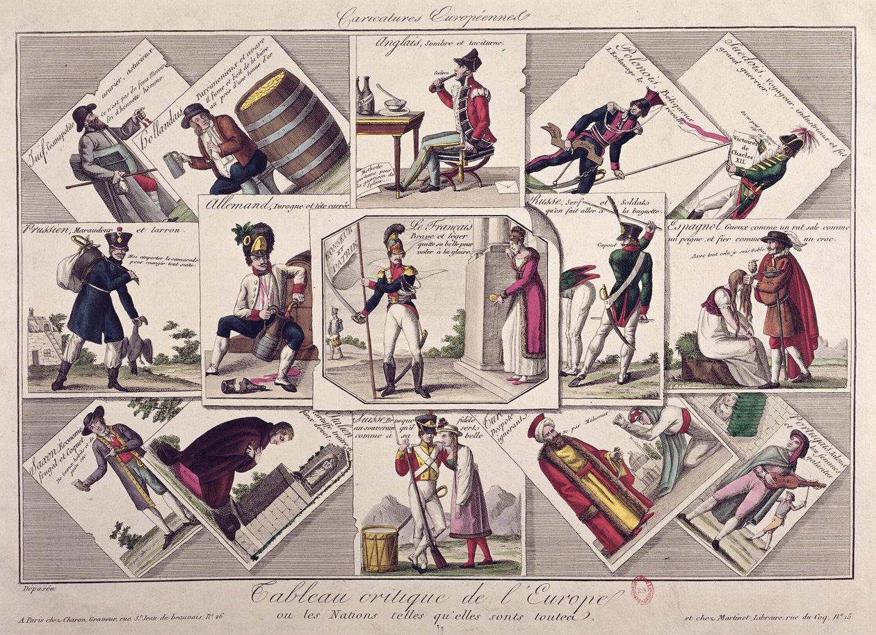 Európa különböző népei, 1810 körül alkotó: French School