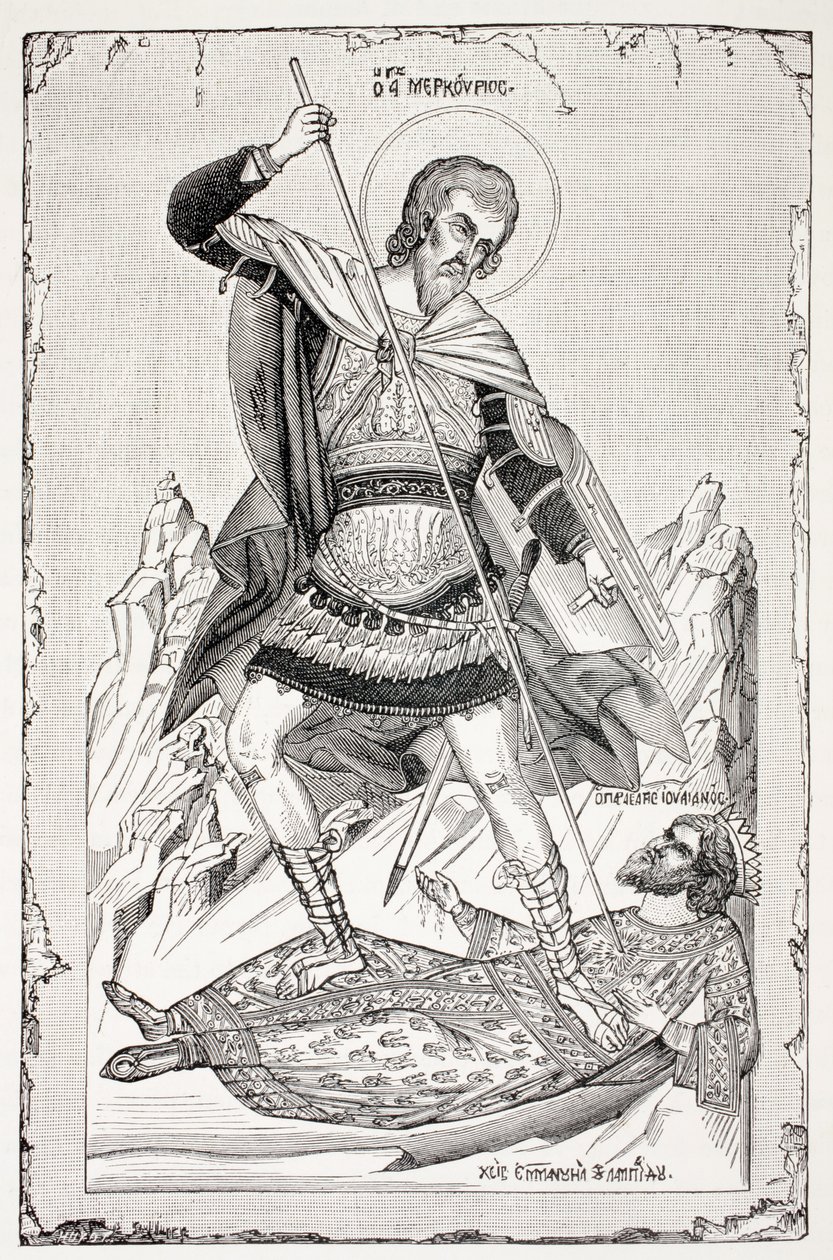Nagy Szent Bazil álma, Paul Lacroix „Katonai és vallási élet a középkorban” című művéből, London, 1880 körül. alkotó: French School