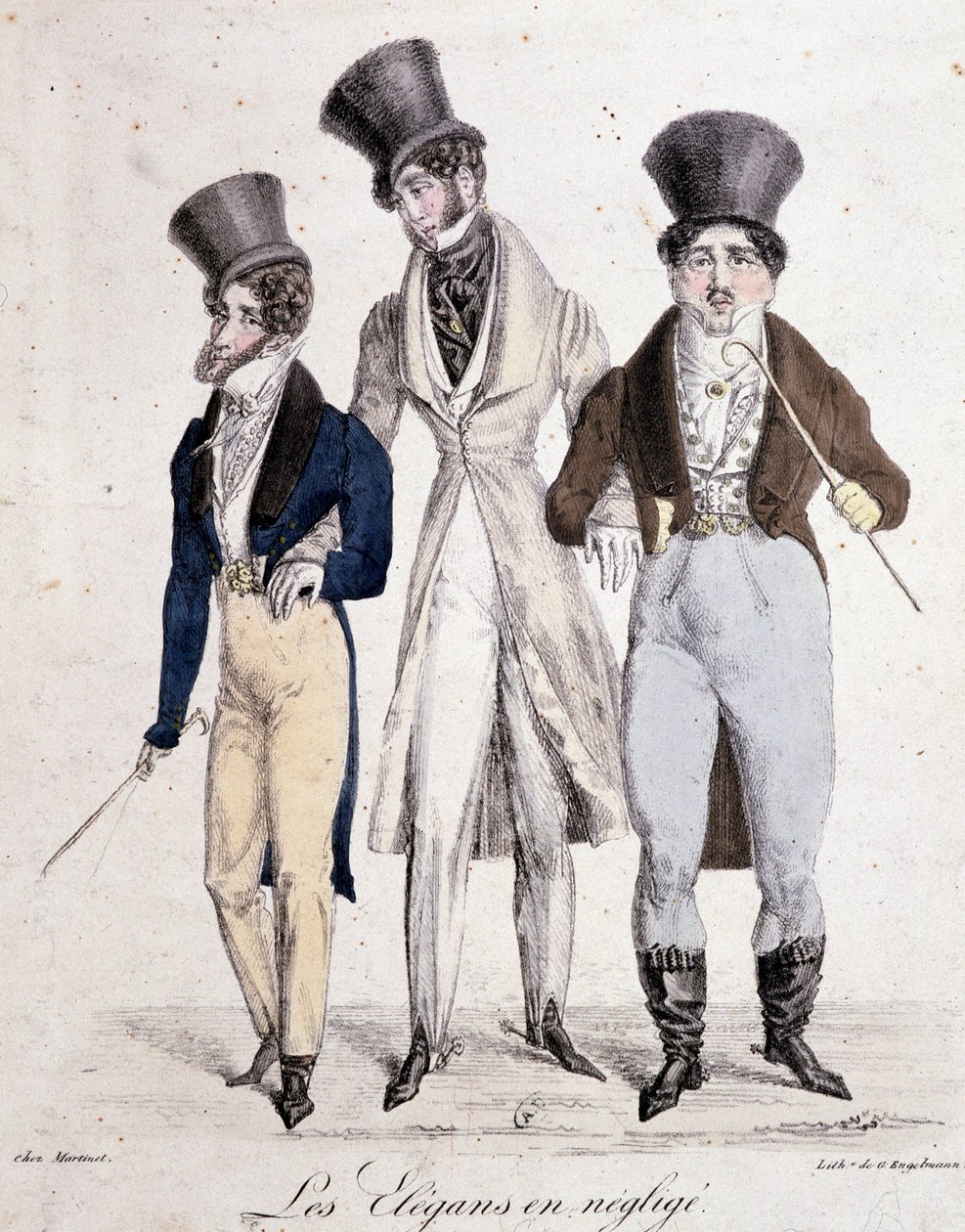 Az elegáns elhanyagoltság, három otthon perben - litho alkotó: French School