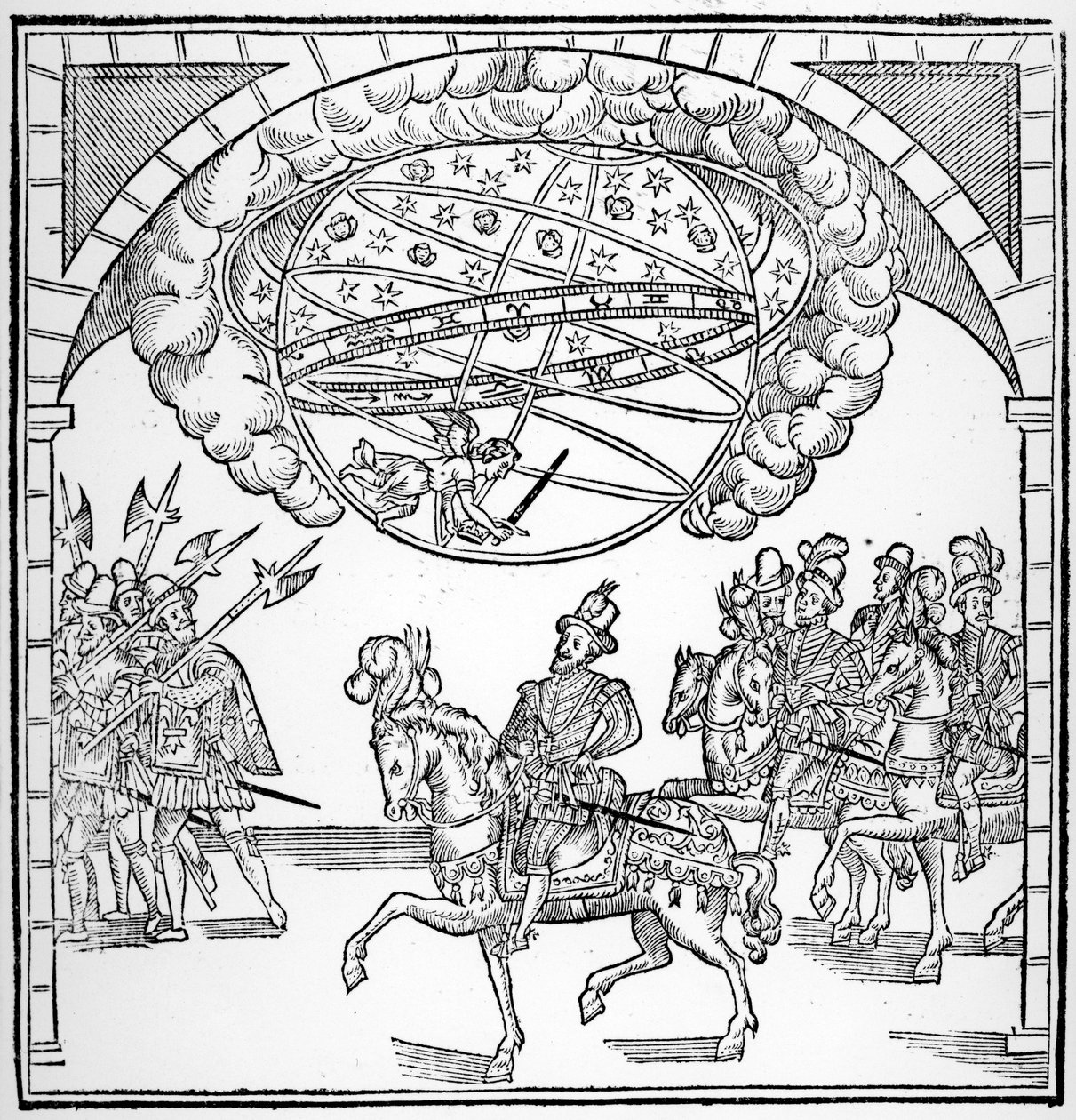 Henri IV bejárata Rouenbe, illusztráció az 1599-ben megjelent „Discours de la Ioyeuse et triomphante entree de Henry IIII faicte en sa ville de Rouën”-ből alkotó: French School