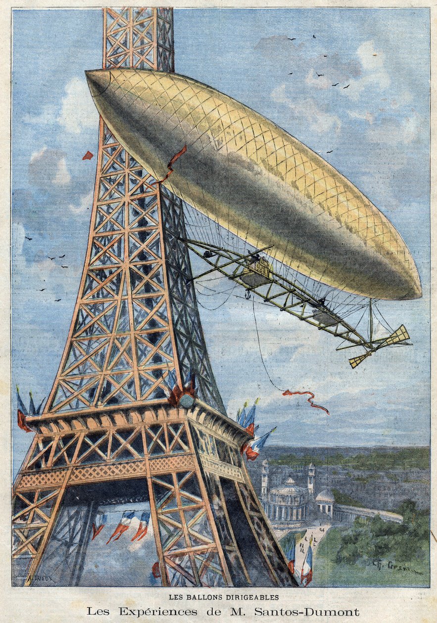 Alberto Santos-Dumont úr (Santos Dumont.) tapasztalatai léghajó léggömbben alkotó: French School