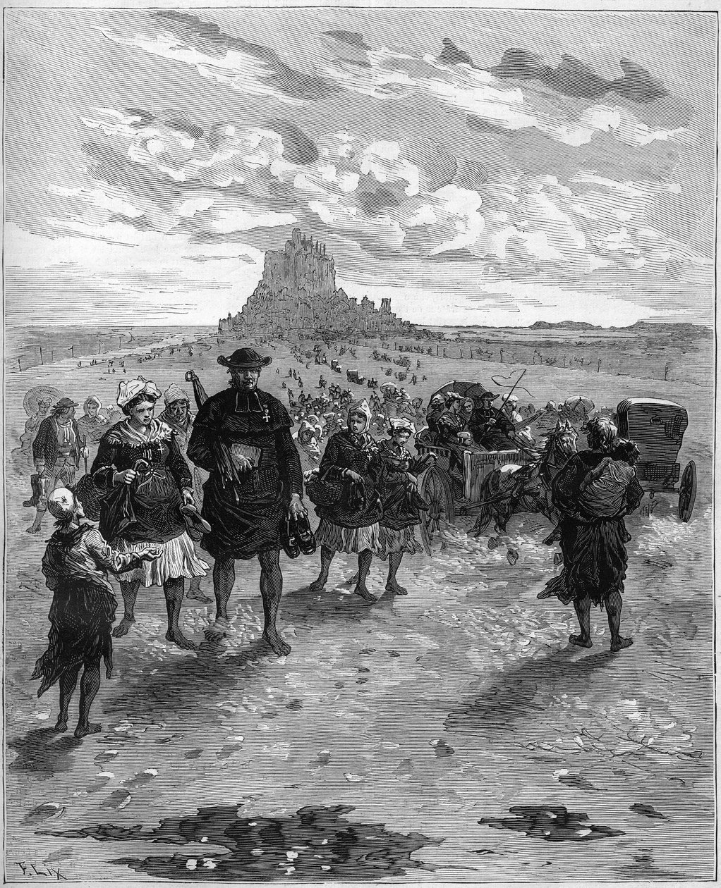 Mont Saint Michel ünnepei alkotó: French School
