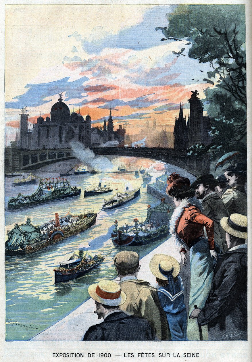 Lakomák a szajnán Párizsban az 1900-as világkiállításon – a „Le Petit Parisien”-ben” alkotó: French School