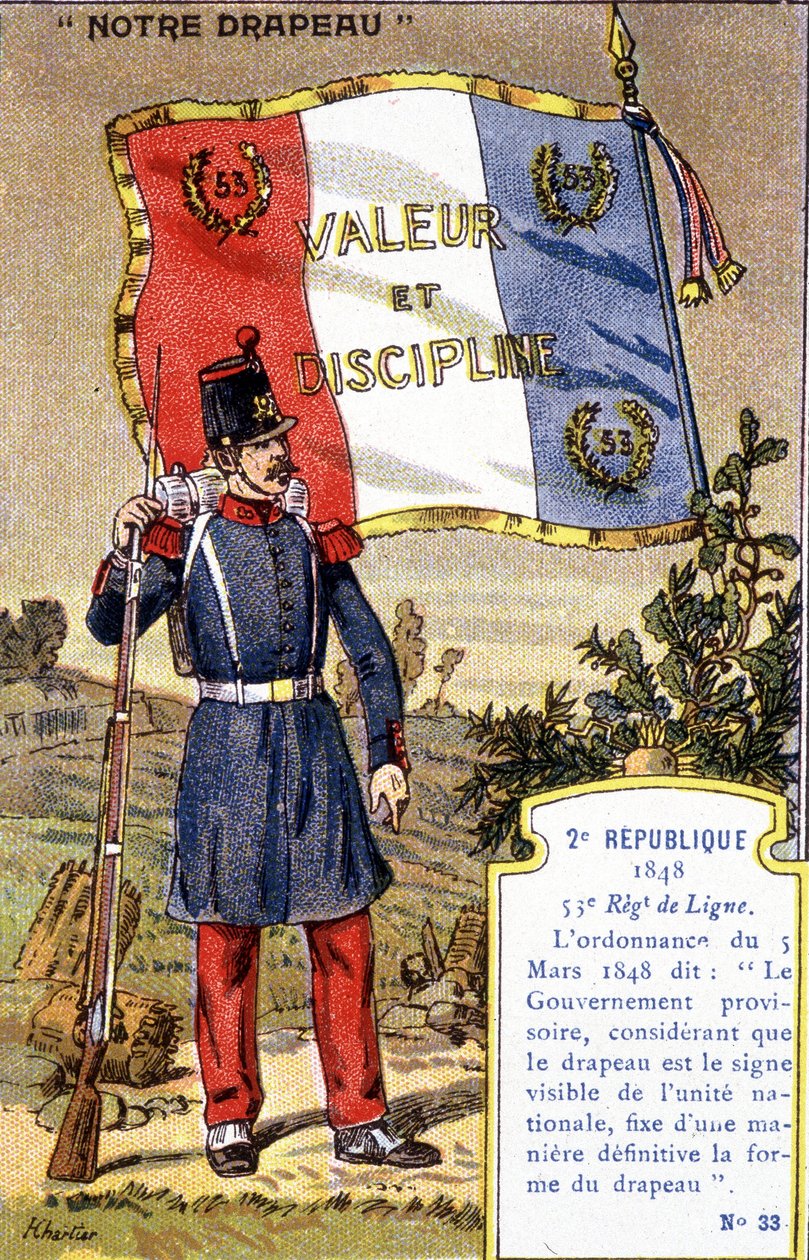 A 2. köztársaság 53. sorezredének zászlaja alkotó: French School