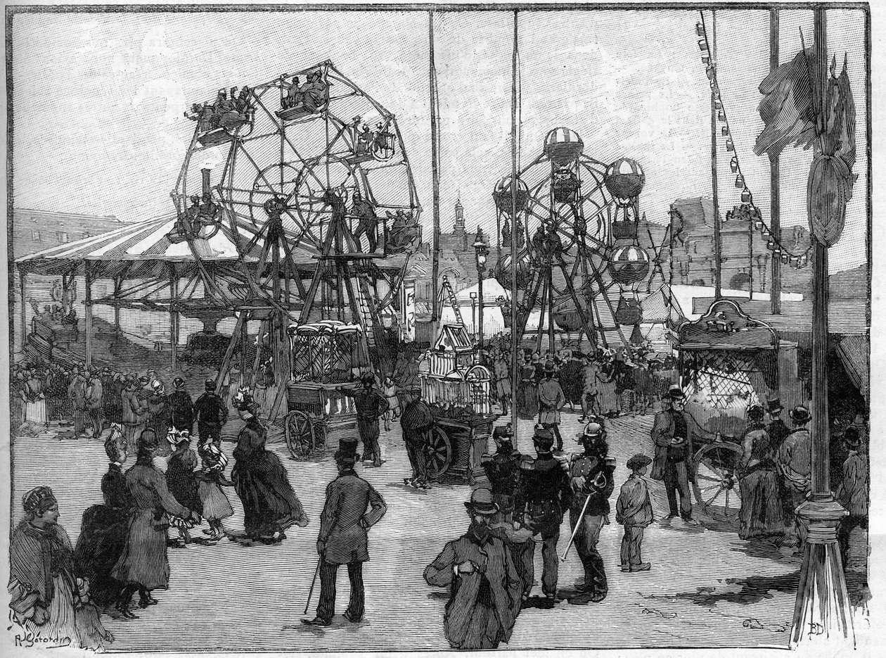 A fesztivál játékai Párizsban 1888-ban. alkotó: French School