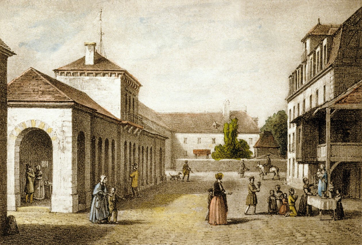 A hidroterápiás gyógyfürdő, Vichy alkotó: French School