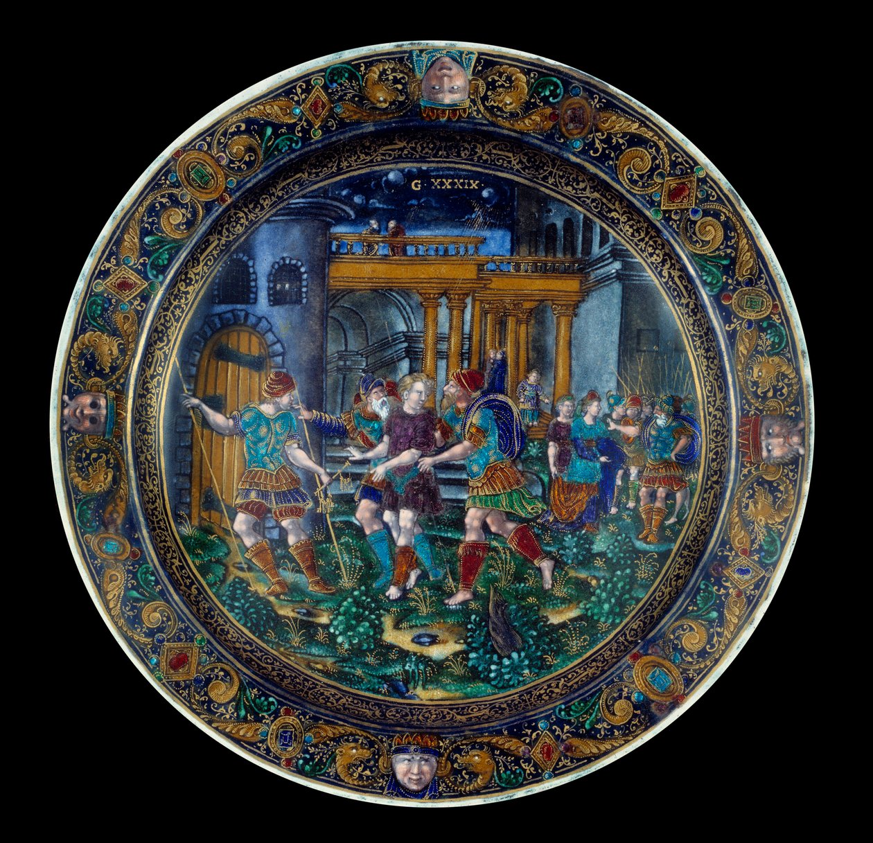 Szent József bebörtönzése. A 16. században Limoges-ban gyártott zománcozott tányér. Párizs, Louvre Múzeum alkotó: French School
