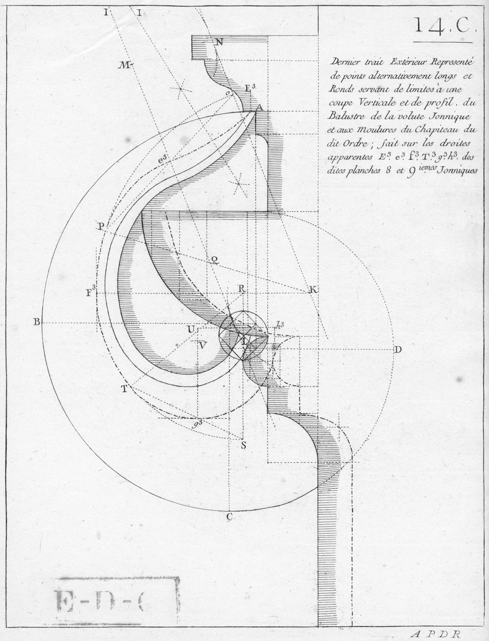 Az iontőke, illusztráció egy geometriáról szóló könyvből, amelyet Privilege du Roy és E.. du Gouvernement adtak ki alkotó: French School