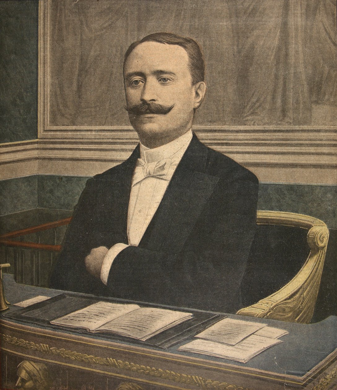 A Chambre des Deputes új elnöke: Paul Deschanel, illusztráció a Le Petit Journal: Supplement illustre, 1898. június 26. alkotó: French School