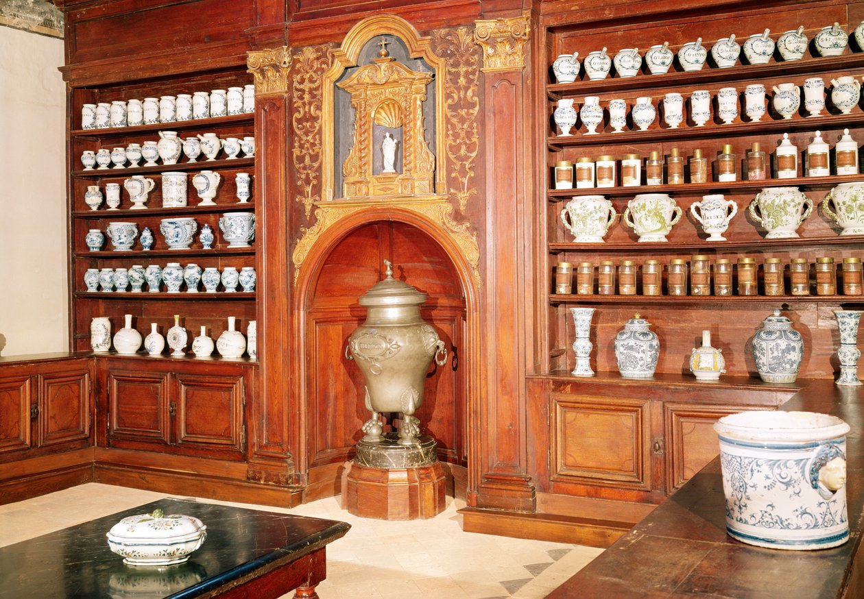 A Saint-Jean Kórház gyógyszertára, XVII-XVIII alkotó: French School