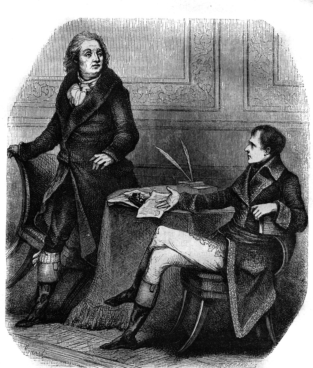 Jean Francois (Jean-Francois) Ducis költő és drámaíró (1733-1816) Bonaparte-tal (1. Napóleon) alkotó: French School